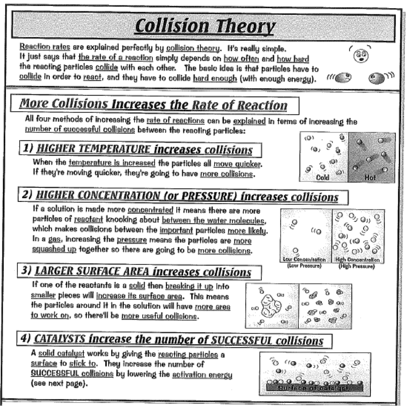 collision theory worksheet answer